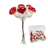 Pick Funghi decorativi Rossi foto
