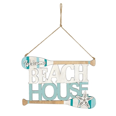 Tag Beach House da appendere in legno