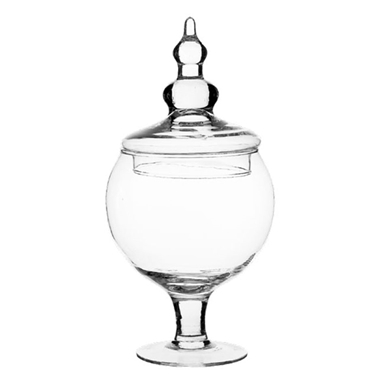 Potishe, vaso con tappo in vetro trasparente