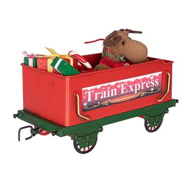 Vagone Treno Decorativo Natale Con Renna